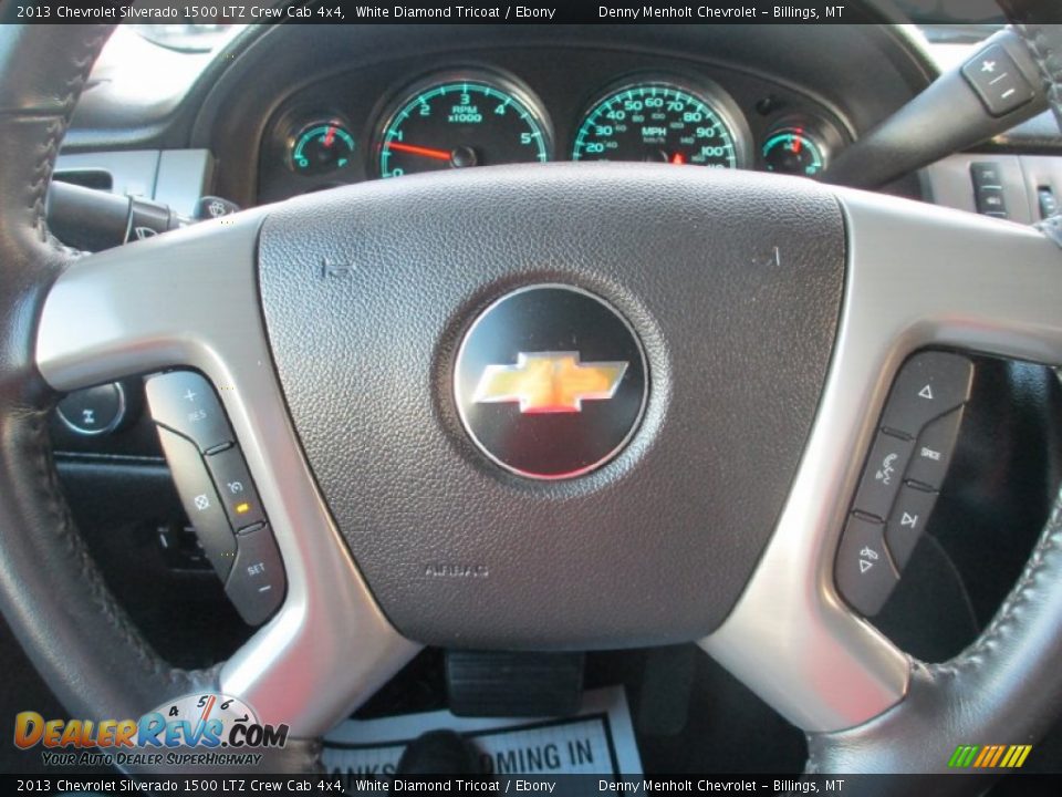 2013 Chevrolet Silverado 1500 LTZ Crew Cab 4x4 White Diamond Tricoat / Ebony Photo #15