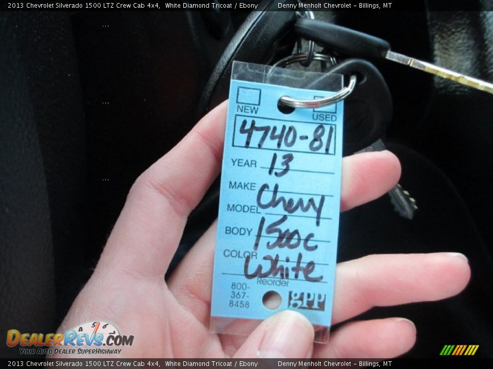 2013 Chevrolet Silverado 1500 LTZ Crew Cab 4x4 White Diamond Tricoat / Ebony Photo #20