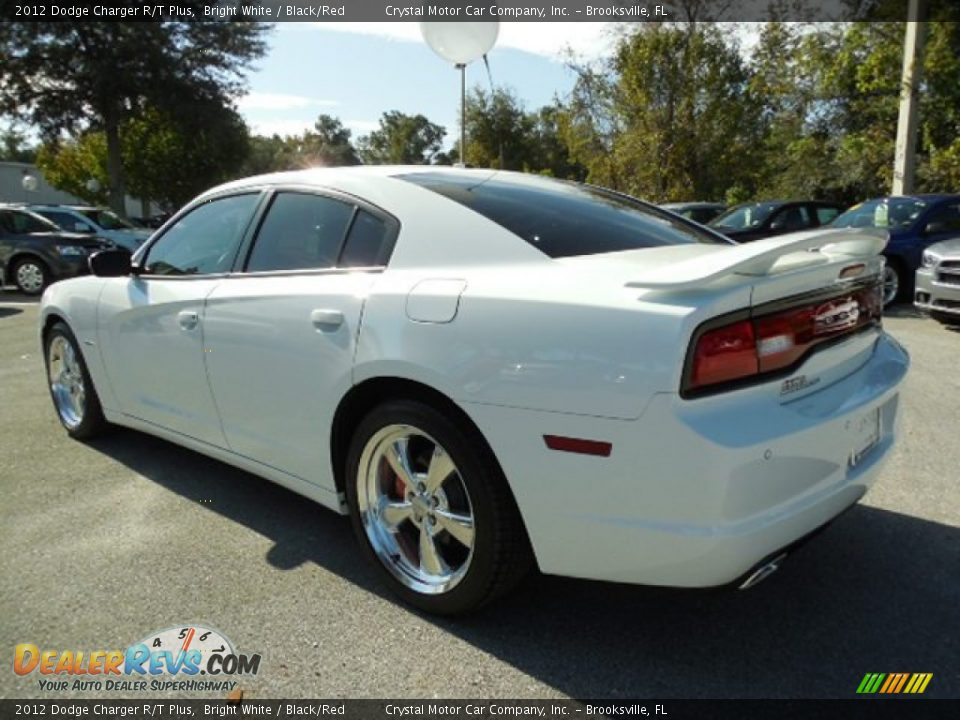 2012 Dodge Charger R/T Plus Bright White / Black/Red Photo #3