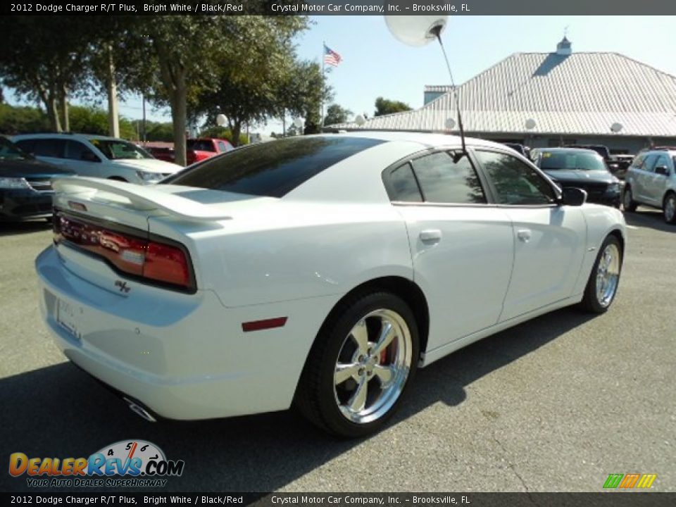 2012 Dodge Charger R/T Plus Bright White / Black/Red Photo #8