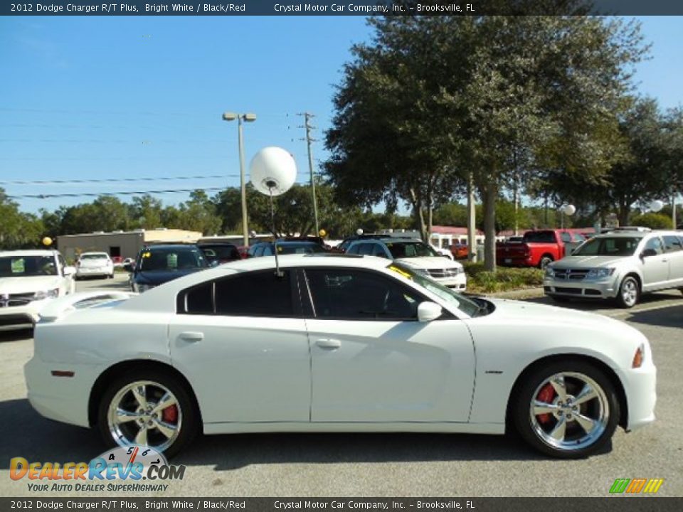2012 Dodge Charger R/T Plus Bright White / Black/Red Photo #9