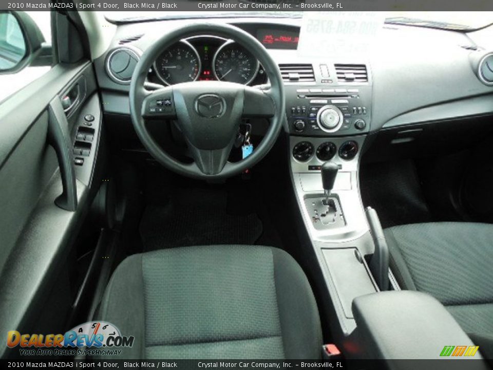 2010 Mazda MAZDA3 i Sport 4 Door Black Mica / Black Photo #6