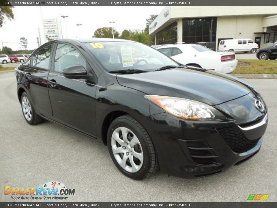 2010 Mazda MAZDA3 i Sport 4 Door Black Mica / Black Photo #10