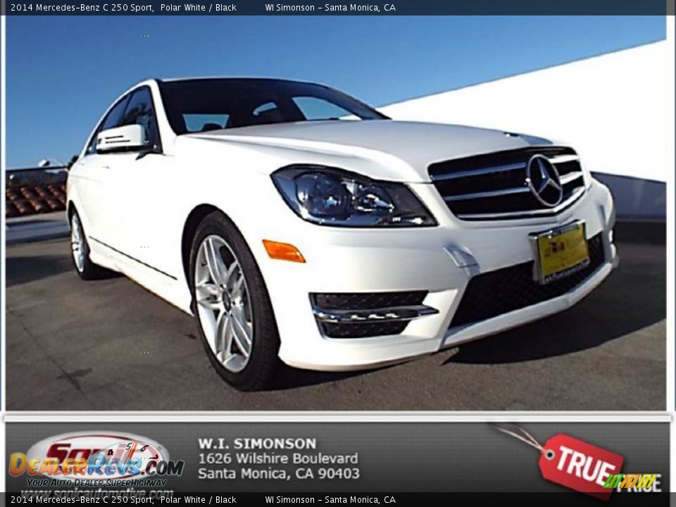 2014 Mercedes-Benz C 250 Sport Polar White / Black Photo #1
