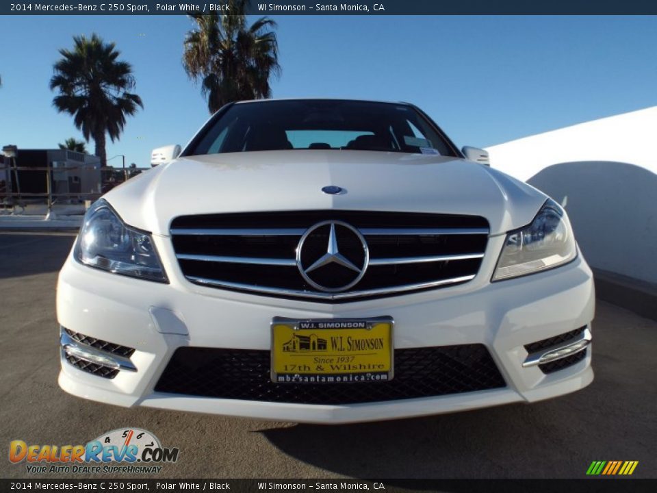 2014 Mercedes-Benz C 250 Sport Polar White / Black Photo #2