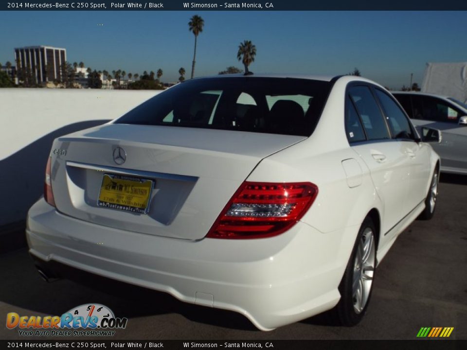 2014 Mercedes-Benz C 250 Sport Polar White / Black Photo #4