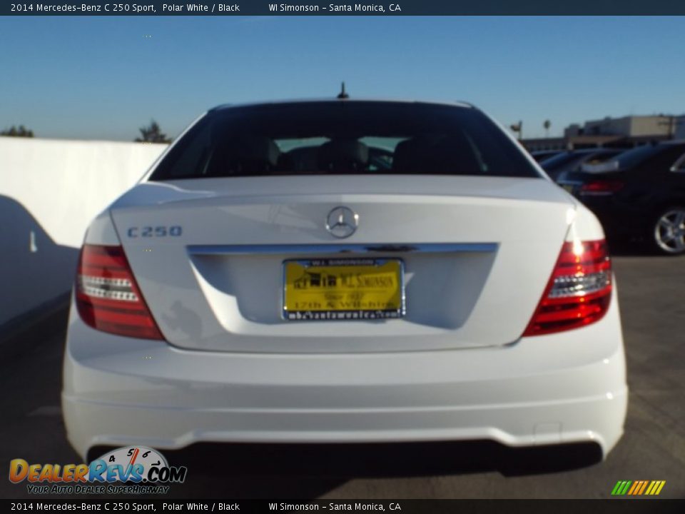 2014 Mercedes-Benz C 250 Sport Polar White / Black Photo #5