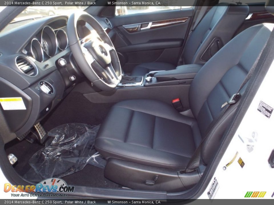 2014 Mercedes-Benz C 250 Sport Polar White / Black Photo #7
