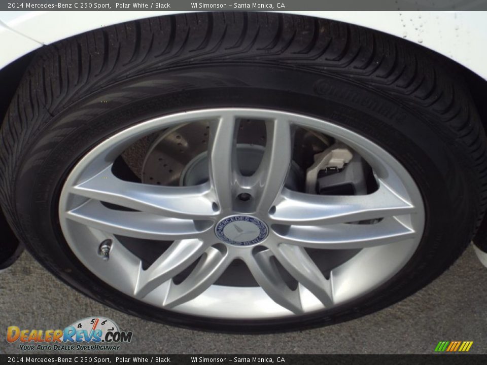 2014 Mercedes-Benz C 250 Sport Polar White / Black Photo #10
