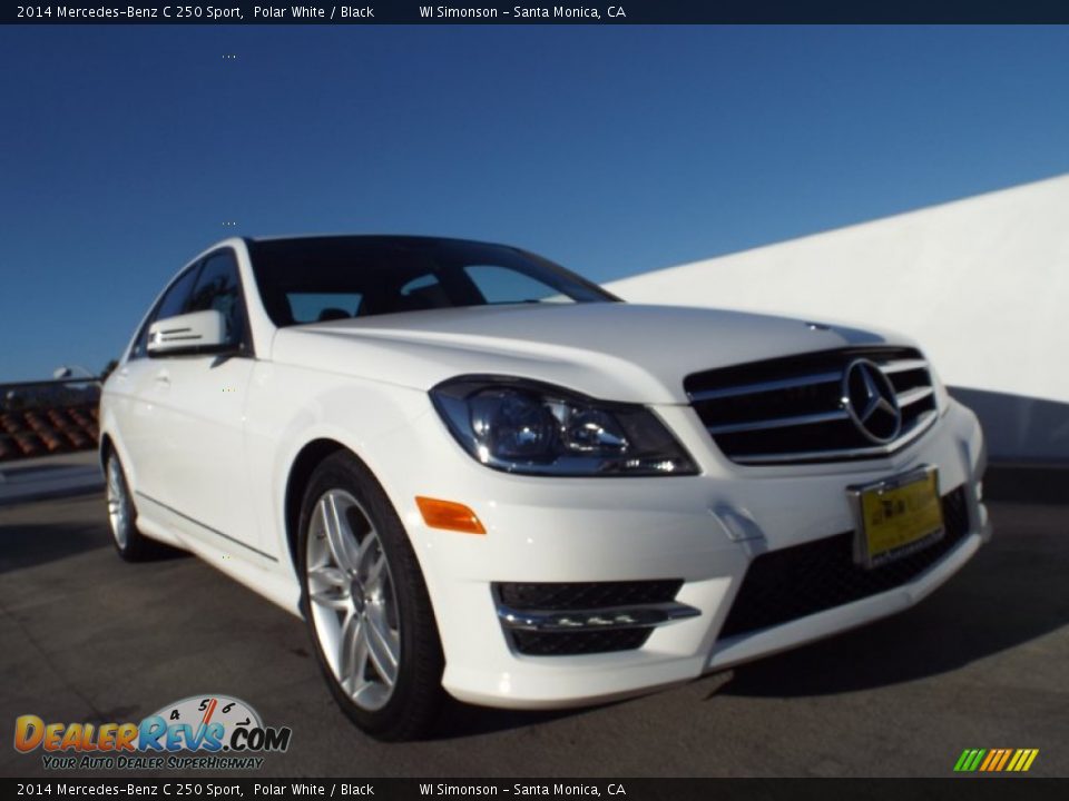 2014 Mercedes-Benz C 250 Sport Polar White / Black Photo #11
