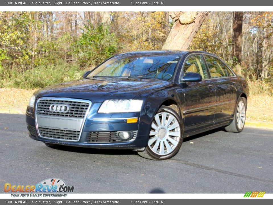 2006 Audi A8 L 4.2 quattro Night Blue Pearl Effect / Black/Amaretto Photo #3