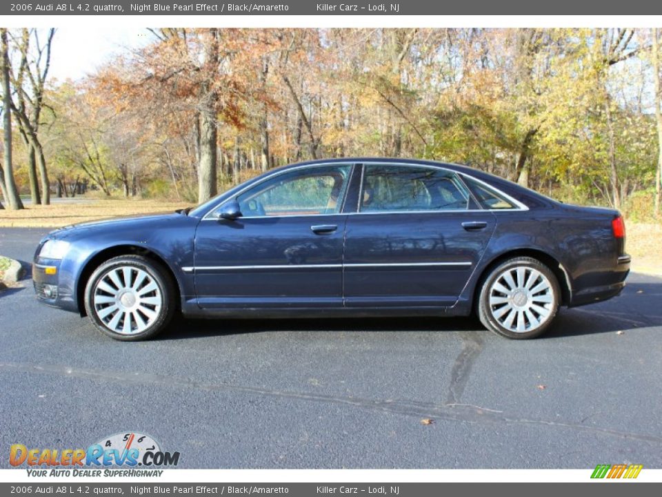 2006 Audi A8 L 4.2 quattro Night Blue Pearl Effect / Black/Amaretto Photo #4