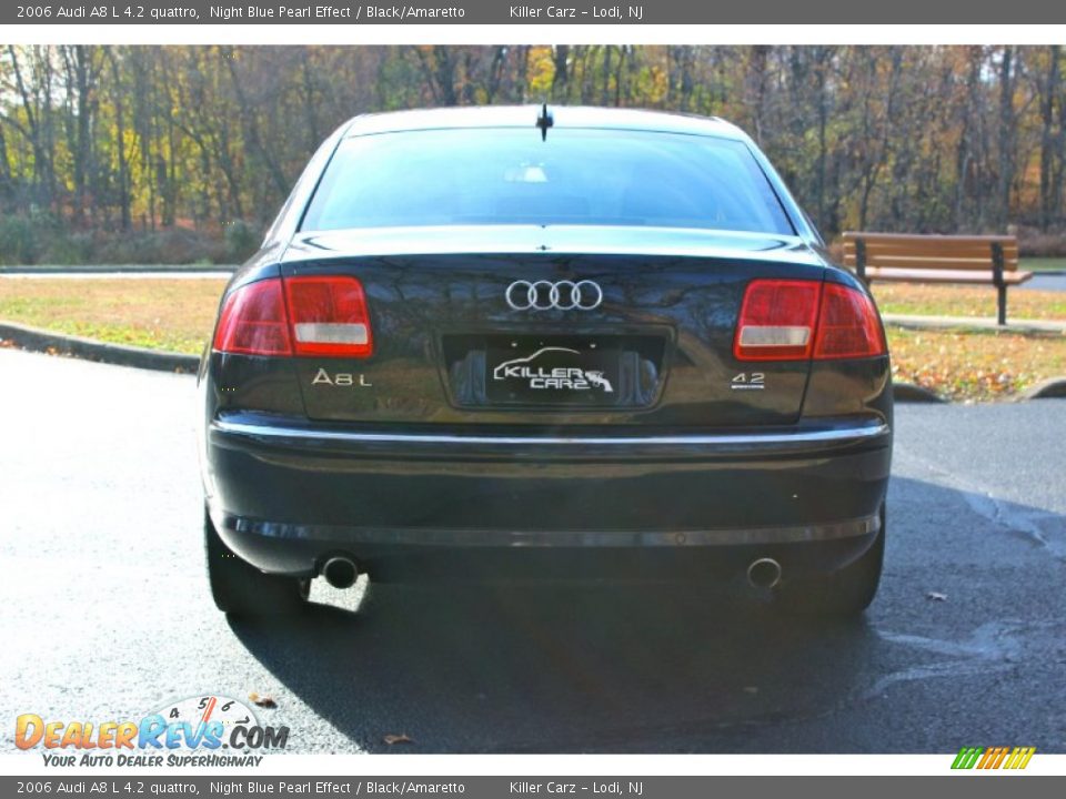 2006 Audi A8 L 4.2 quattro Night Blue Pearl Effect / Black/Amaretto Photo #6