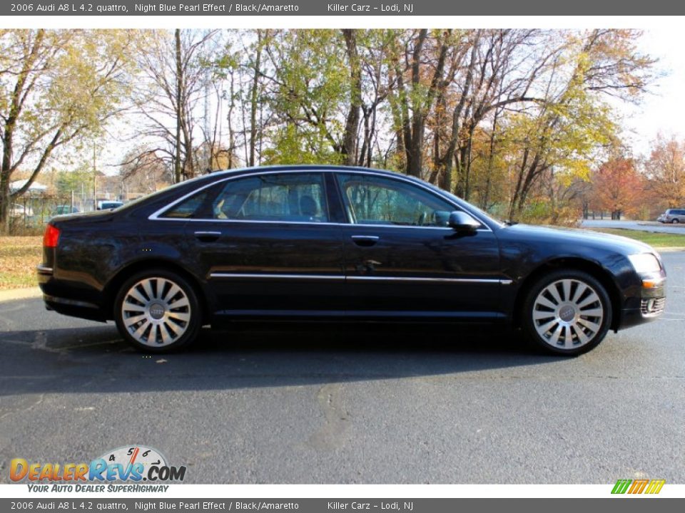 2006 Audi A8 L 4.2 quattro Night Blue Pearl Effect / Black/Amaretto Photo #10