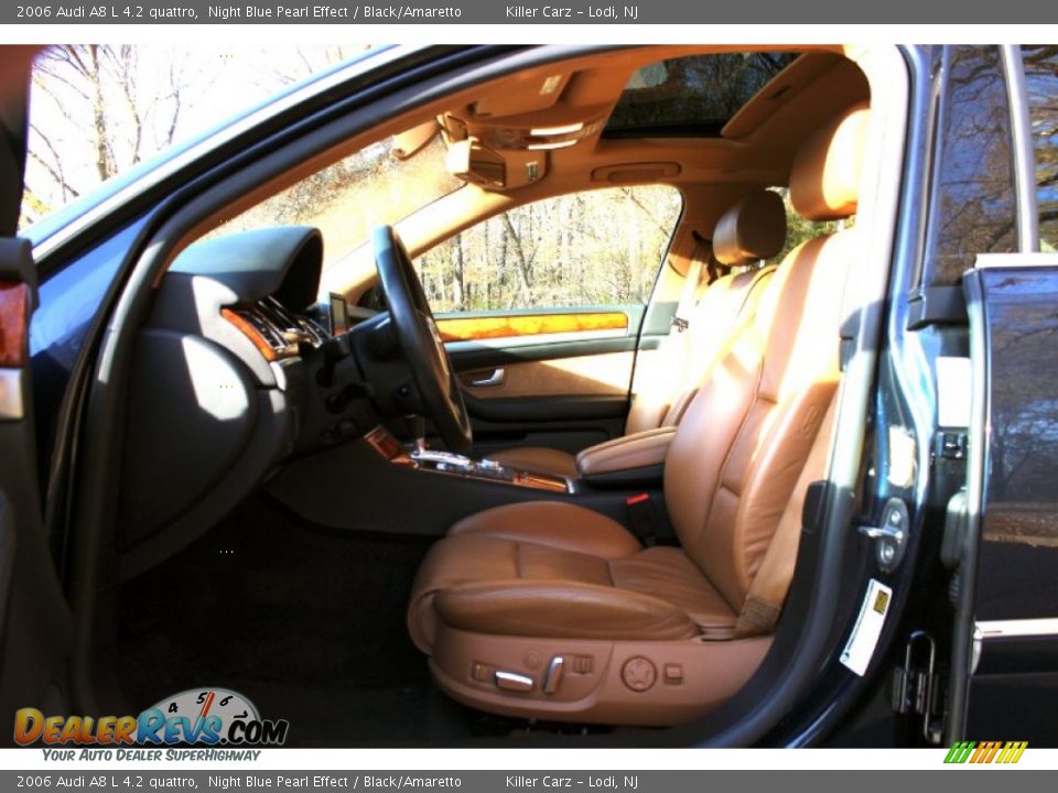 2006 Audi A8 L 4.2 quattro Night Blue Pearl Effect / Black/Amaretto Photo #13