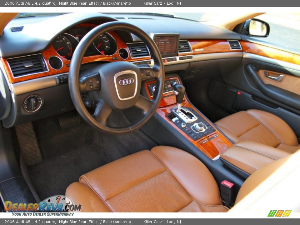 2006 Audi A8 L 4.2 quattro Night Blue Pearl Effect / Black/Amaretto Photo #15