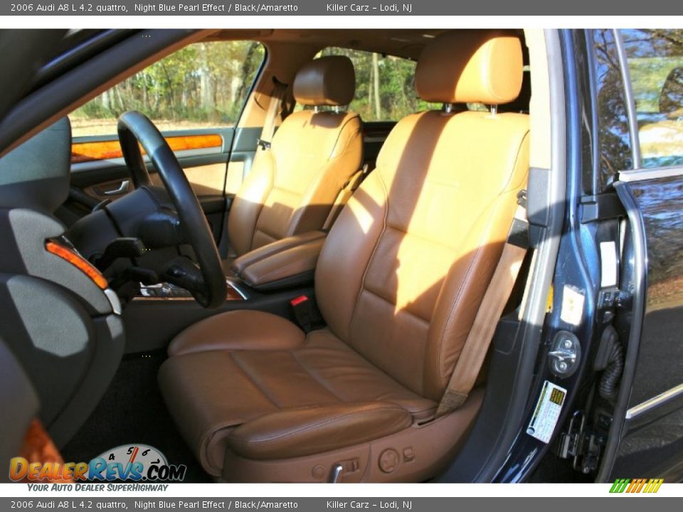 2006 Audi A8 L 4.2 quattro Night Blue Pearl Effect / Black/Amaretto Photo #16