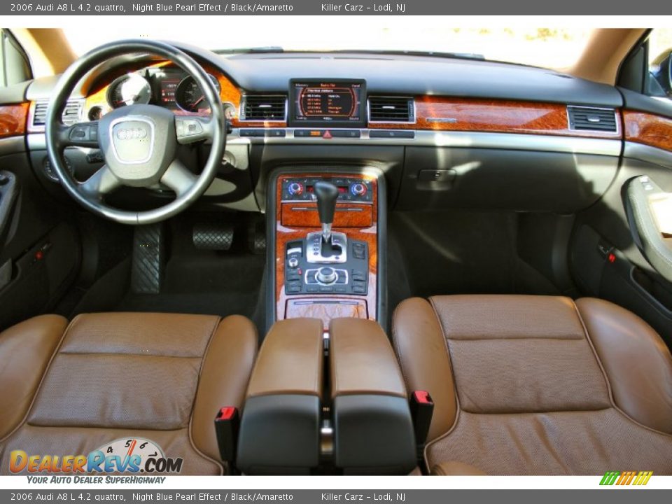 2006 Audi A8 L 4.2 quattro Night Blue Pearl Effect / Black/Amaretto Photo #24