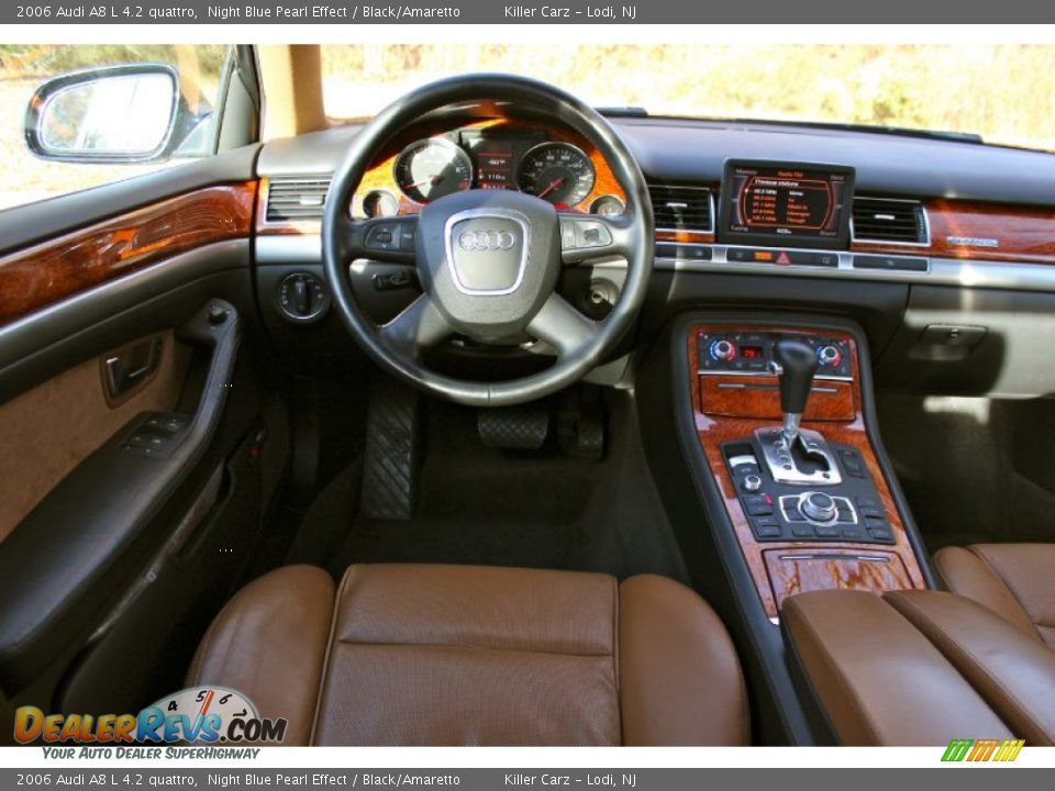 2006 Audi A8 L 4.2 quattro Night Blue Pearl Effect / Black/Amaretto Photo #26