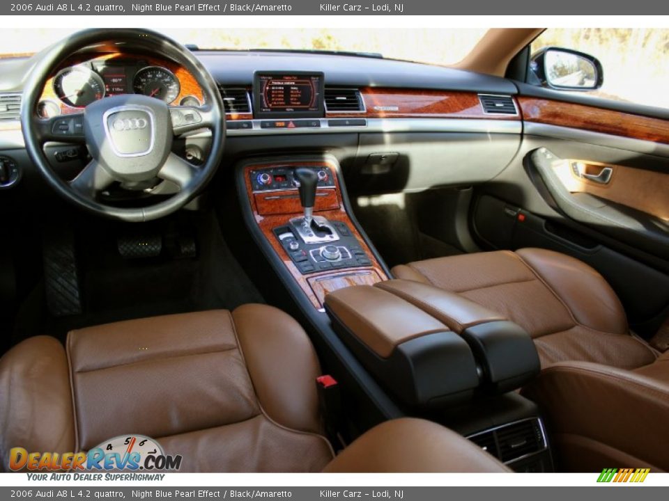2006 Audi A8 L 4.2 quattro Night Blue Pearl Effect / Black/Amaretto Photo #27