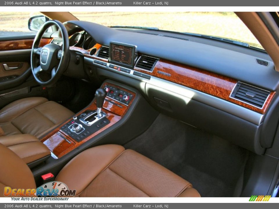 2006 Audi A8 L 4.2 quattro Night Blue Pearl Effect / Black/Amaretto Photo #34