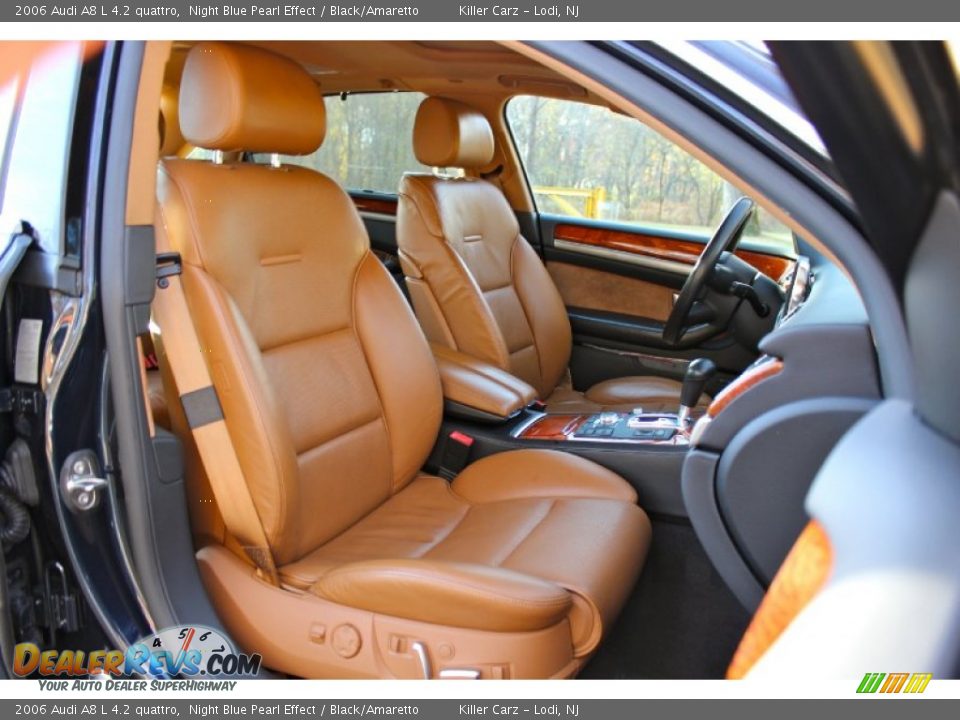 2006 Audi A8 L 4.2 quattro Night Blue Pearl Effect / Black/Amaretto Photo #35
