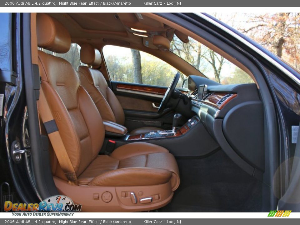 2006 Audi A8 L 4.2 quattro Night Blue Pearl Effect / Black/Amaretto Photo #36