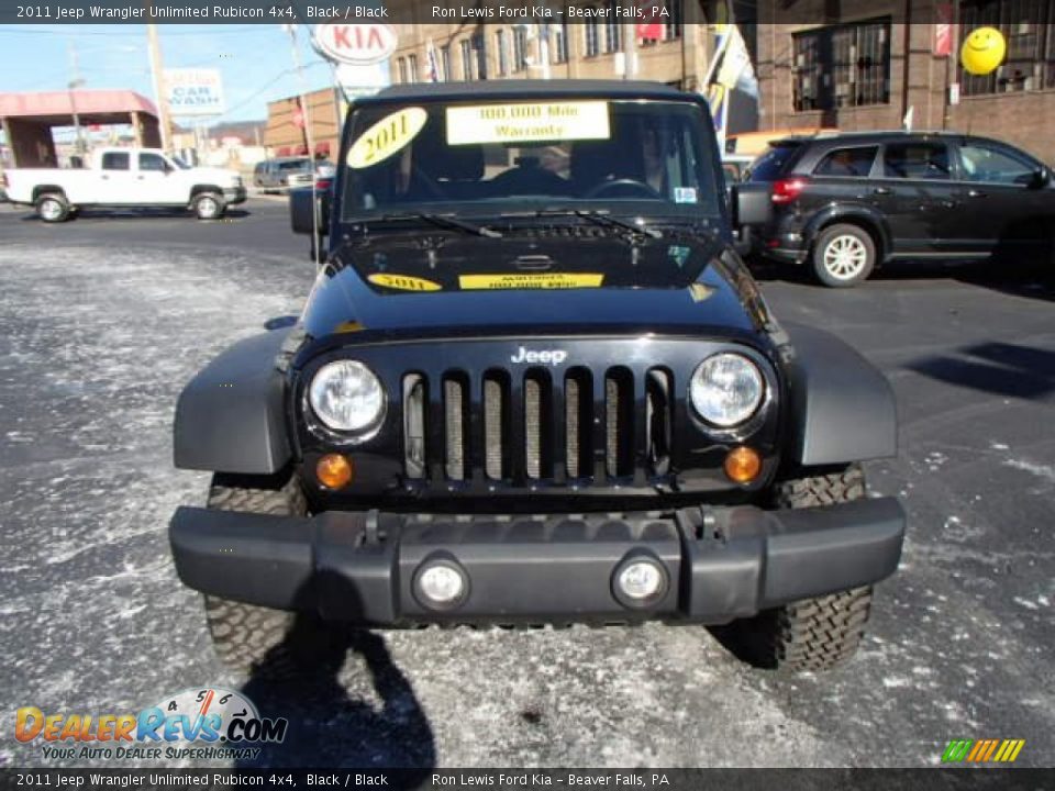 2011 Jeep Wrangler Unlimited Rubicon 4x4 Black / Black Photo #3