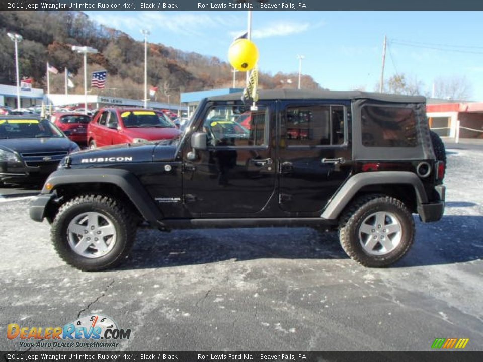 2011 Jeep Wrangler Unlimited Rubicon 4x4 Black / Black Photo #5
