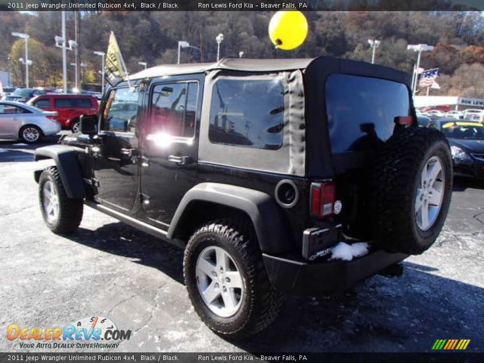 2011 Jeep Wrangler Unlimited Rubicon 4x4 Black / Black Photo #6