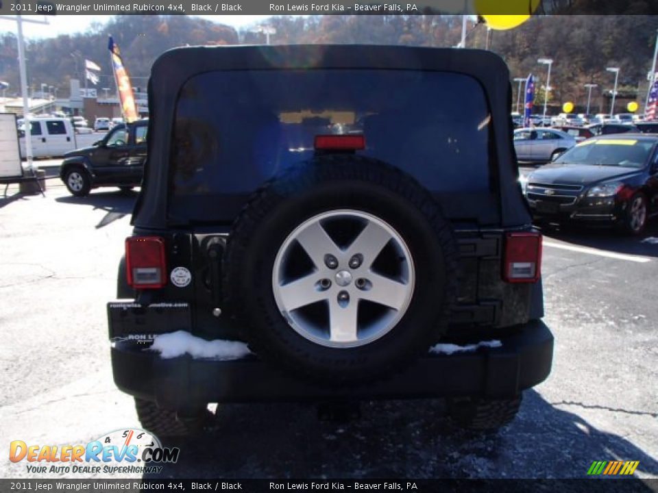 2011 Jeep Wrangler Unlimited Rubicon 4x4 Black / Black Photo #7