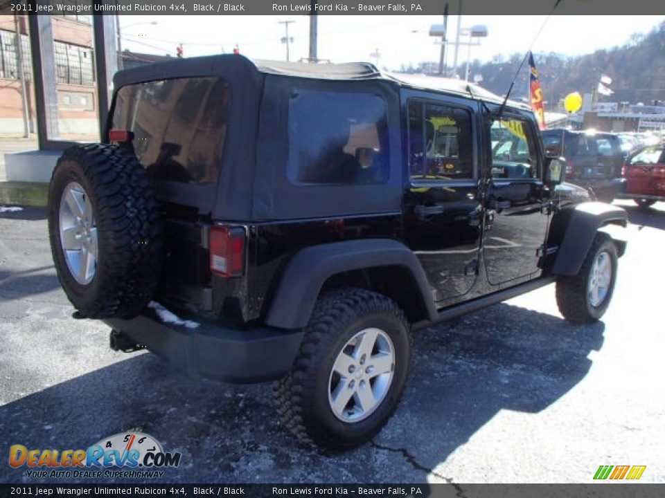 2011 Jeep Wrangler Unlimited Rubicon 4x4 Black / Black Photo #8
