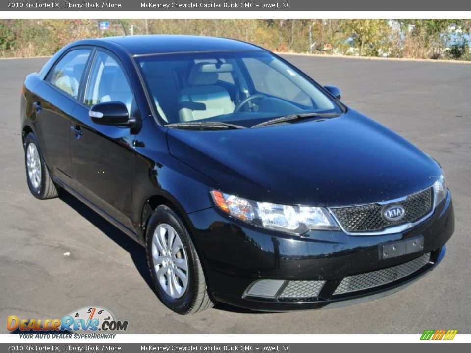 2010 Kia Forte EX Ebony Black / Stone Photo #1