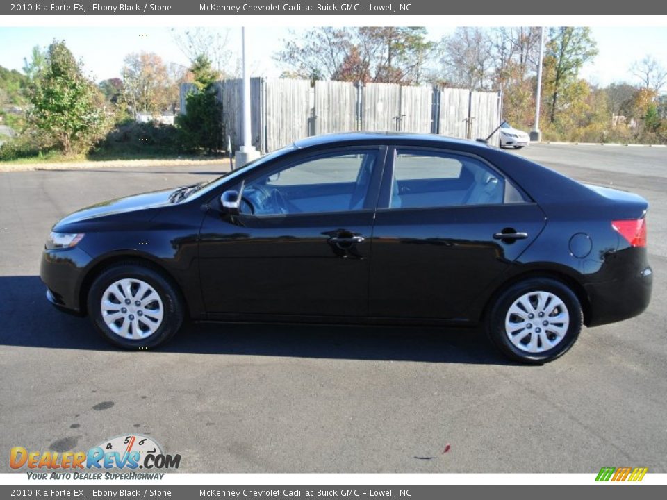 2010 Kia Forte EX Ebony Black / Stone Photo #3