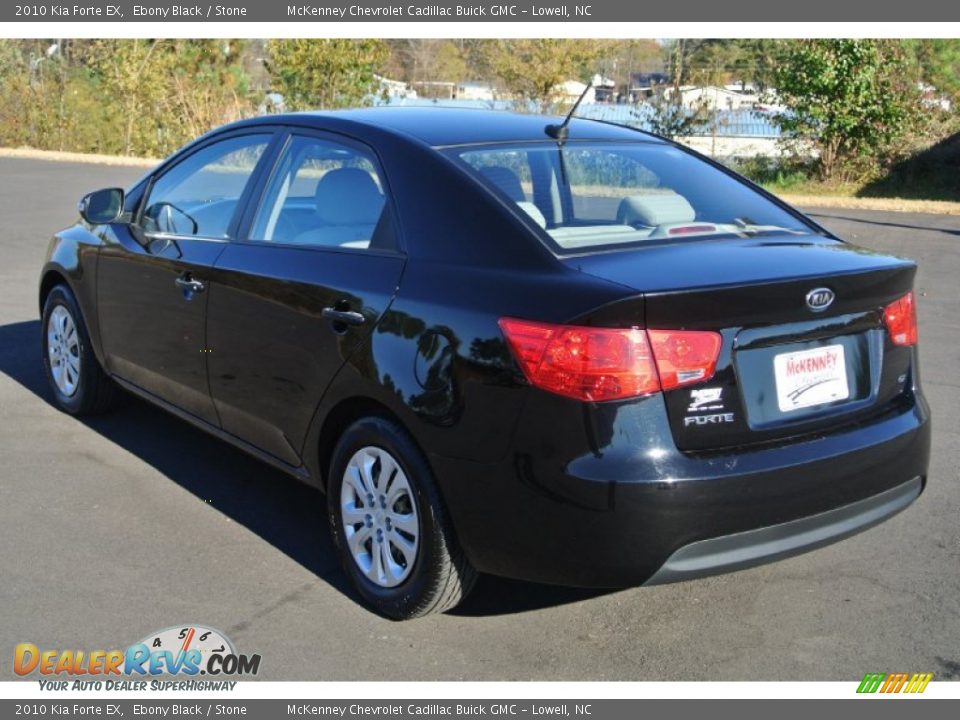 2010 Kia Forte EX Ebony Black / Stone Photo #4