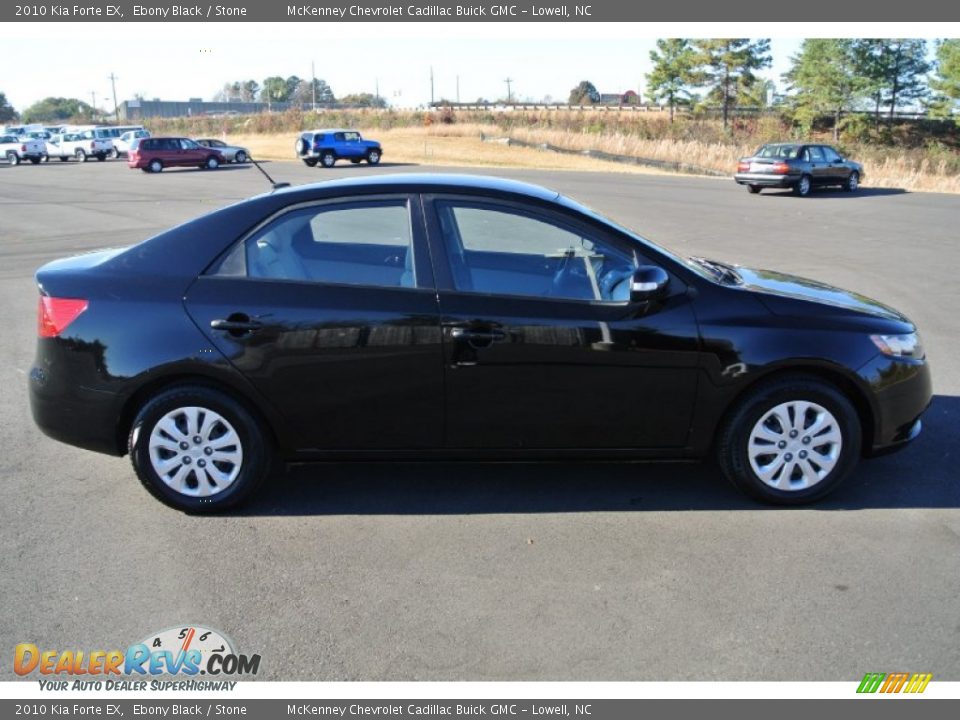 2010 Kia Forte EX Ebony Black / Stone Photo #6