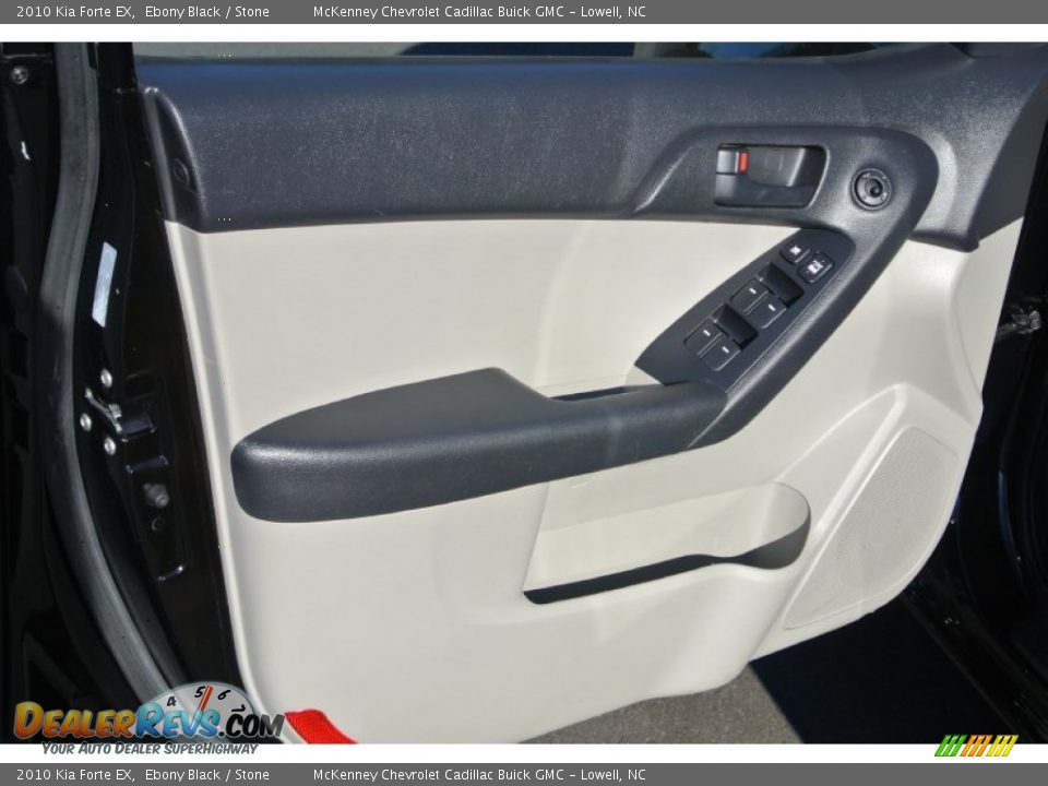 2010 Kia Forte EX Ebony Black / Stone Photo #10