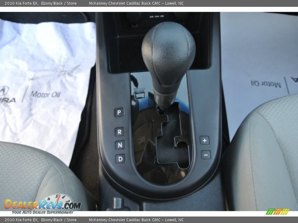 2010 Kia Forte EX Ebony Black / Stone Photo #12