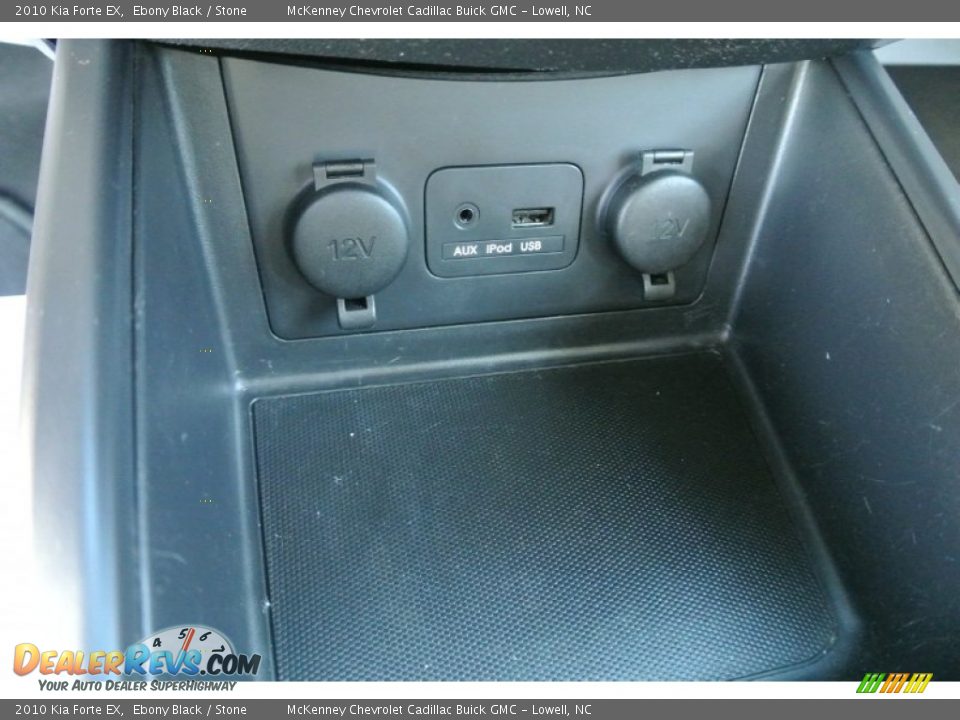 2010 Kia Forte EX Ebony Black / Stone Photo #13