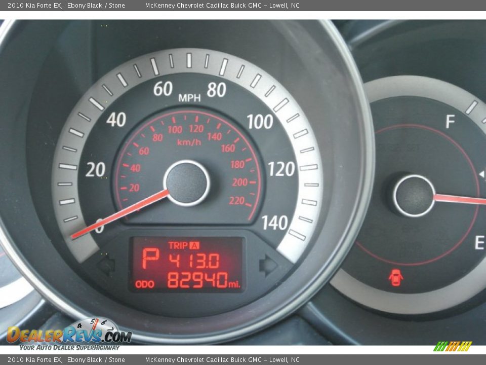 2010 Kia Forte EX Ebony Black / Stone Photo #17