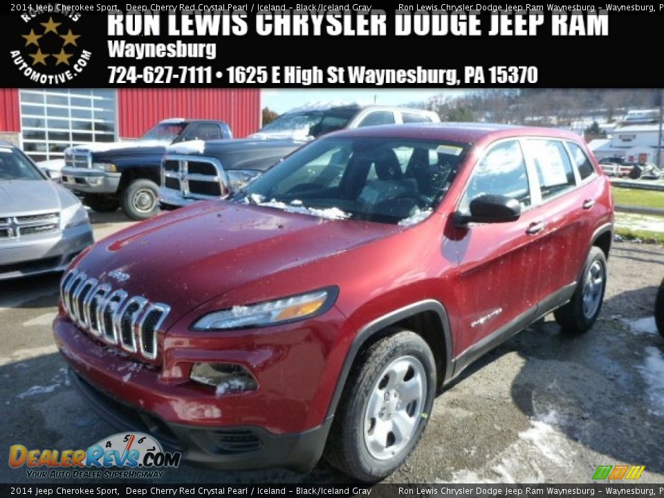 2014 Jeep Cherokee Sport Deep Cherry Red Crystal Pearl / Iceland - Black/Iceland Gray Photo #1