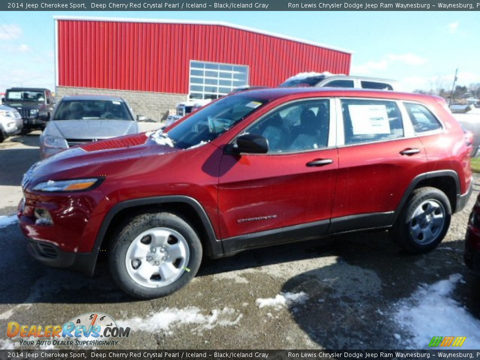 2014 Jeep Cherokee Sport Deep Cherry Red Crystal Pearl / Iceland - Black/Iceland Gray Photo #2