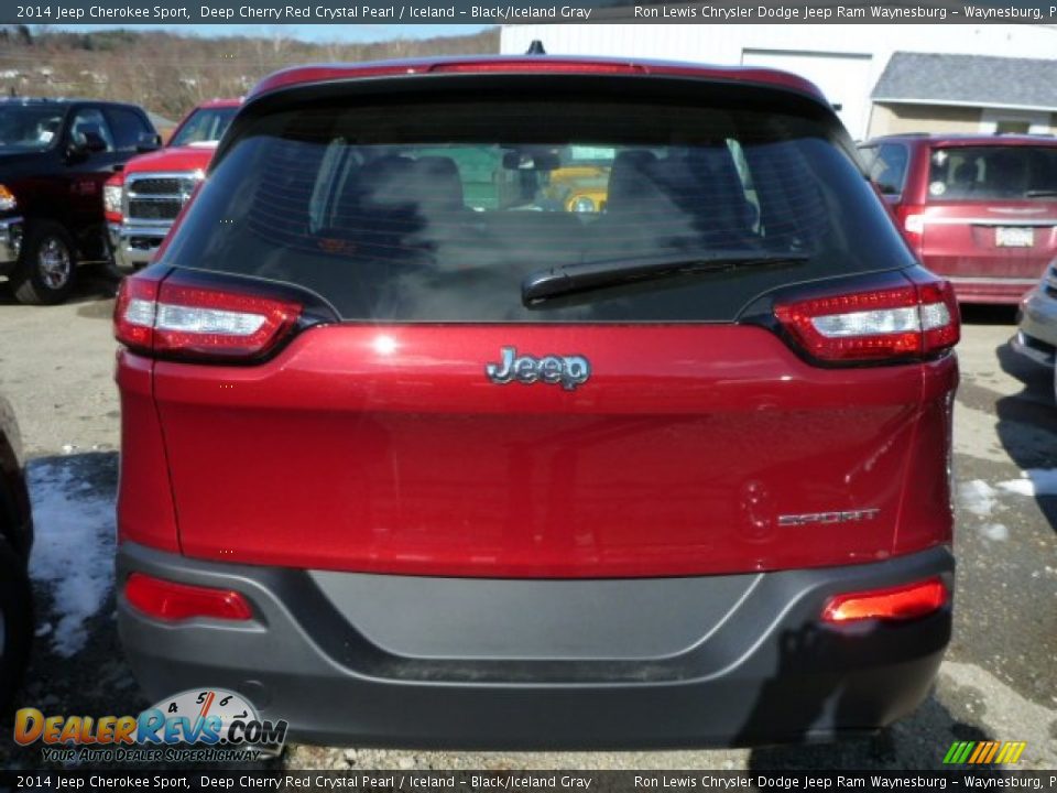 2014 Jeep Cherokee Sport Deep Cherry Red Crystal Pearl / Iceland - Black/Iceland Gray Photo #4