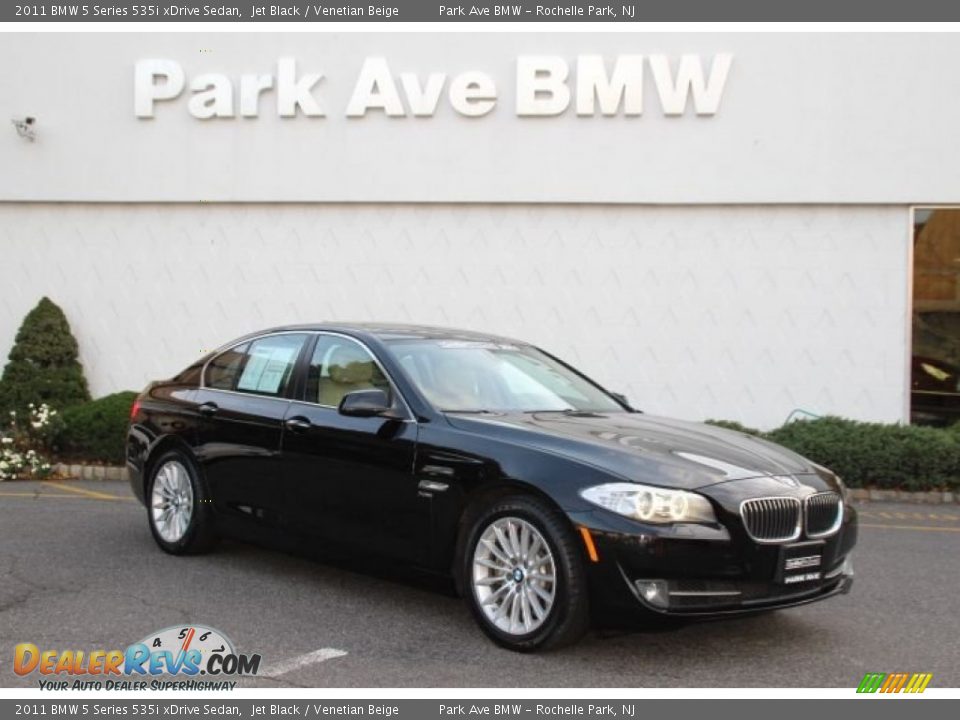 2011 BMW 5 Series 535i xDrive Sedan Jet Black / Venetian Beige Photo #1