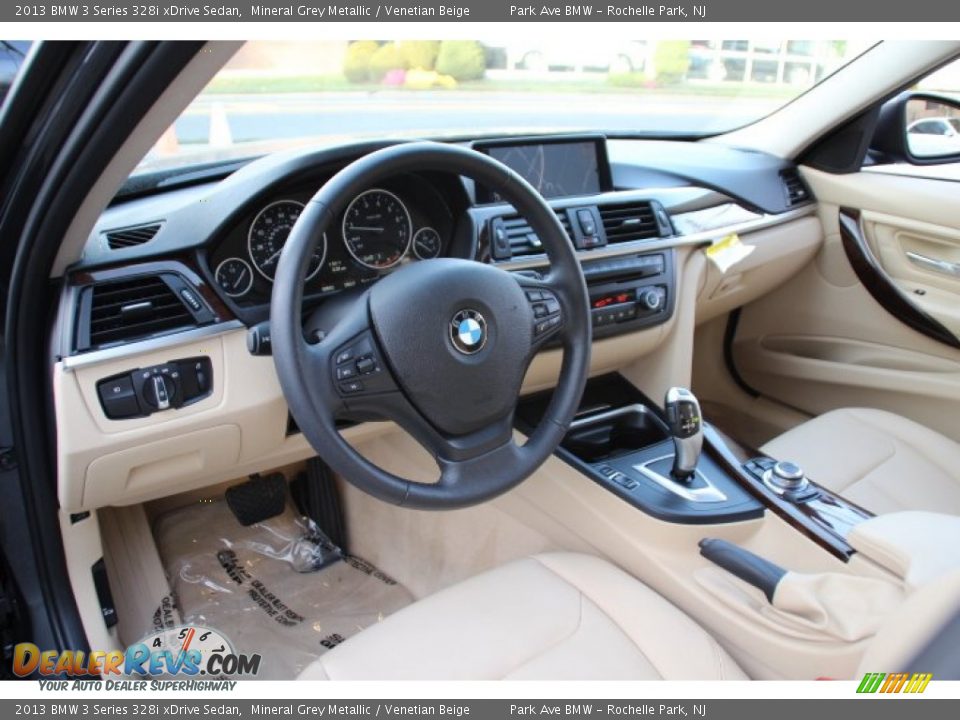 2013 BMW 3 Series 328i xDrive Sedan Mineral Grey Metallic / Venetian Beige Photo #9