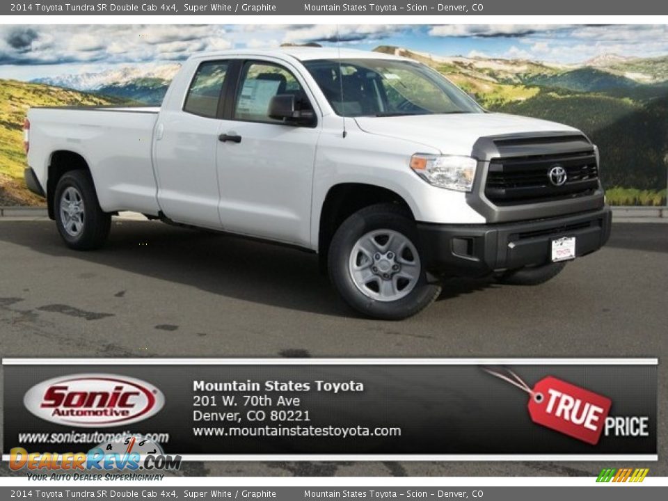 2014 Toyota Tundra SR Double Cab 4x4 Super White / Graphite Photo #1