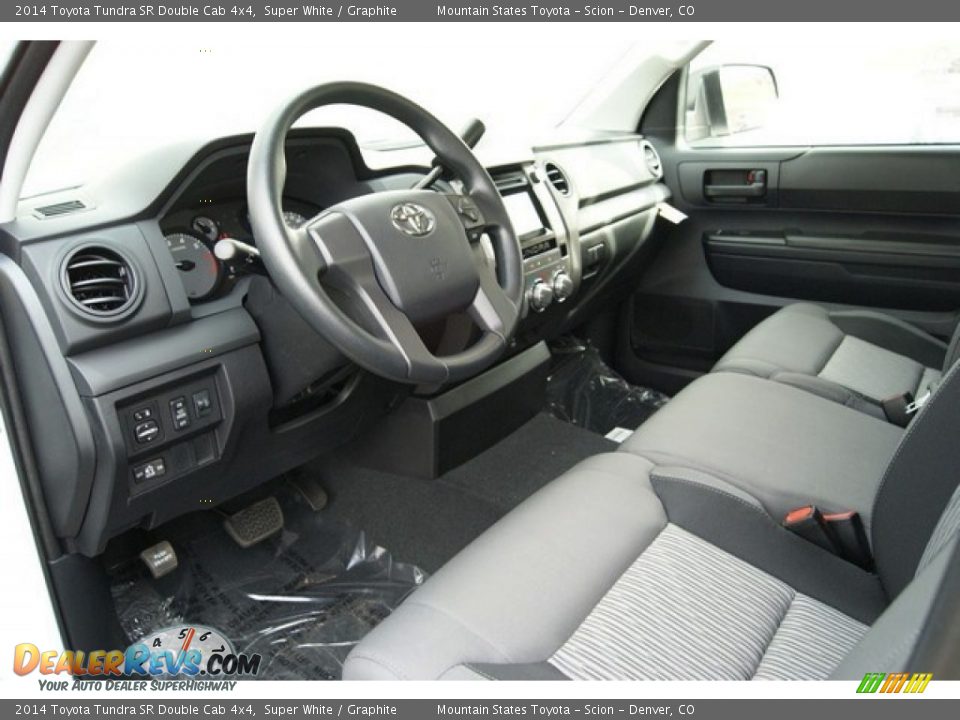 2014 Toyota Tundra SR Double Cab 4x4 Super White / Graphite Photo #5