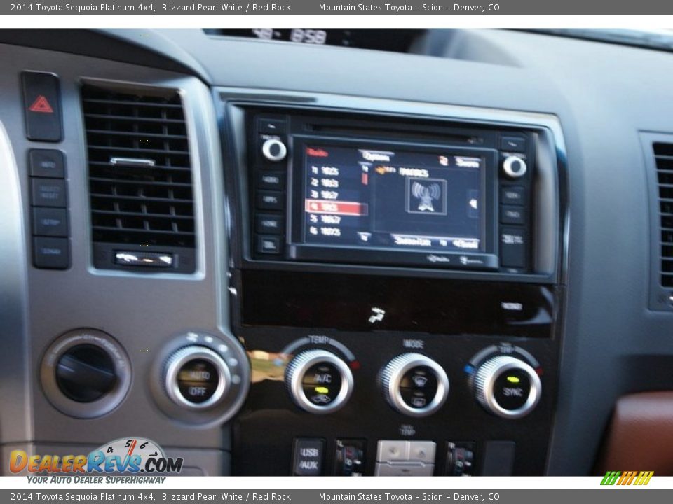 2014 Toyota Sequoia Platinum 4x4 Blizzard Pearl White / Red Rock Photo #6