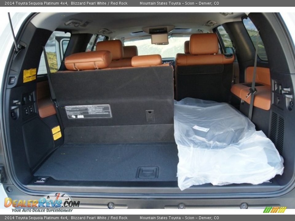 2014 Toyota Sequoia Platinum 4x4 Blizzard Pearl White / Red Rock Photo #10