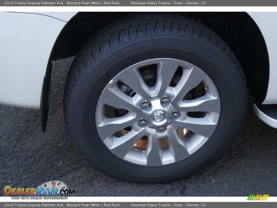 2014 Toyota Sequoia Platinum 4x4 Blizzard Pearl White / Red Rock Photo #11